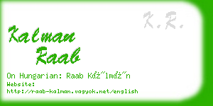 kalman raab business card